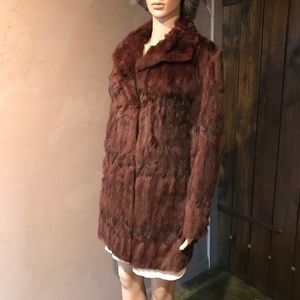 Vintage Rabbit Mid-Length Coat